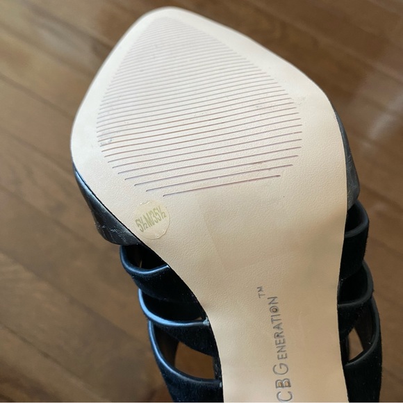 NWOT💥BCBGenration high heel high top sandals. Size5,5. Black silver leather - Picture 7 of 7
